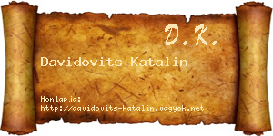 Davidovits Katalin névjegykártya